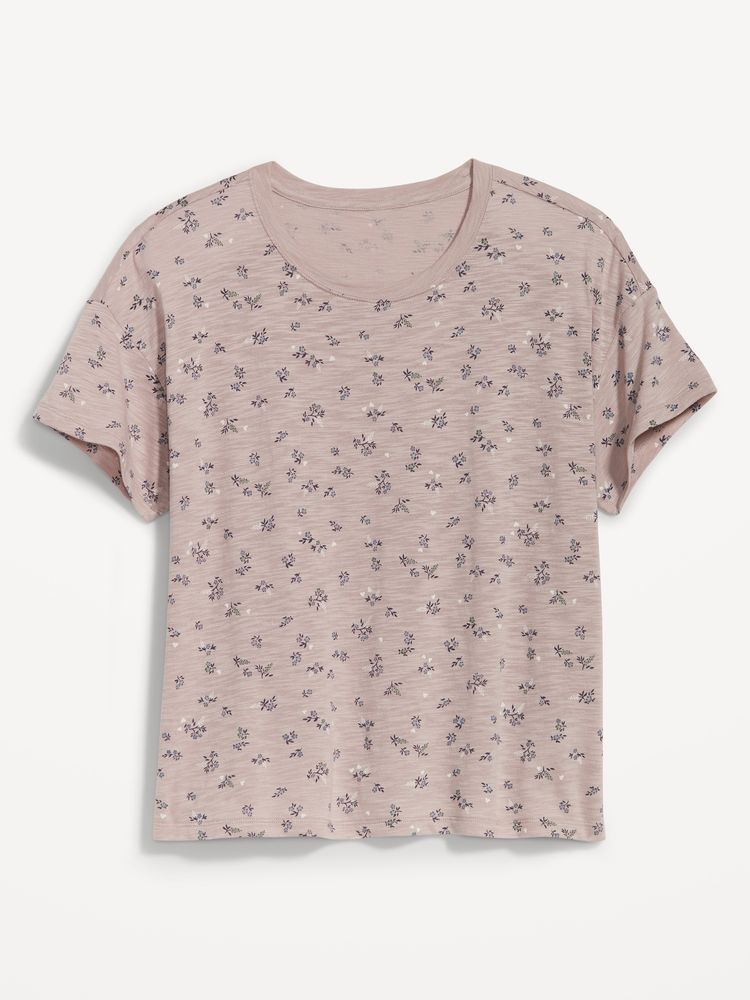 Sunday Sleep Floral Slub-Knit Pajama T-Shirt