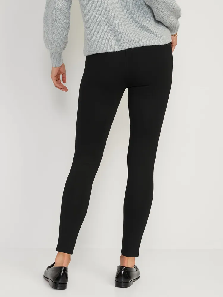 High-Waisted Heathered Pixie Straight Ankle Pants for Women