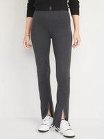 High-Waisted Split-Hem Flare Leggings for Women