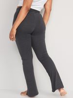 High-Waisted Split-Hem Flare Leggings for Women