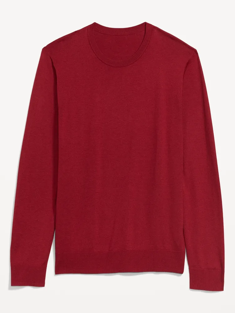 Washable Soft Knit Crew Neck Long-Sleeve Sweater