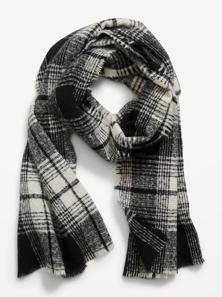 Plaid Flannel Scarf for Women