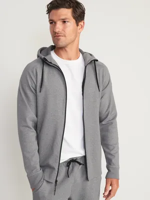 Dynamic Fleece Hidden-Pocket Zip-Front Hoodie for Men