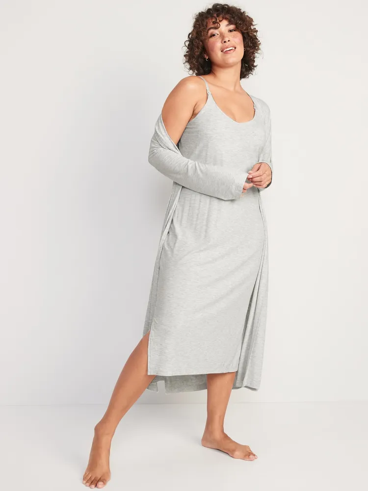 Old Navy Maternity Sunday Sleep Rib-Knit Robe & Nursing Nightgown Set