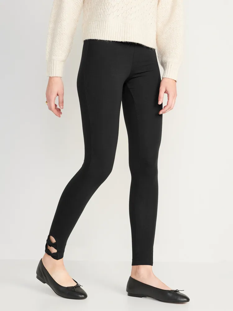 Old Navy High-Waisted Double-Knot Ankle Leggings For Women