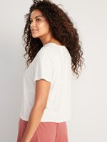 Sunday Sleep Cropped Lounge T-Shirt