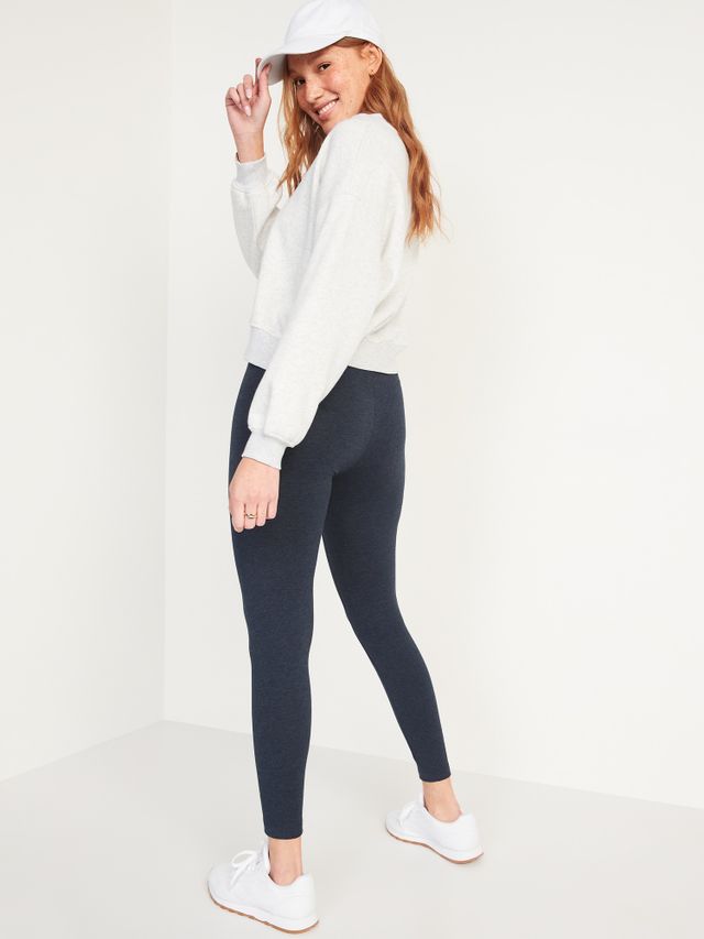 High-Waisted Double-Knot Ankle Leggings For Women