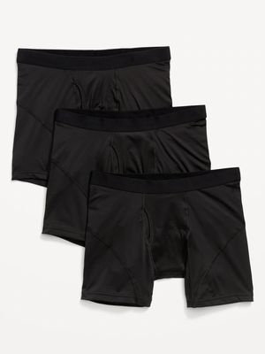 Go-Dry Cool Performance Boxer-Briefs Underwear 3-Pack for Men -- 5-inch inseam