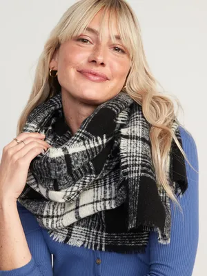 Plaid Flannel Scarf for Women
