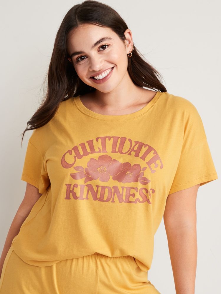 Sunday Sleep Cropped Lounge T-Shirt