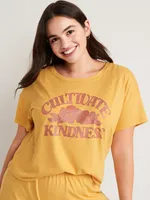 Sunday Sleep Cropped Lounge T-Shirt