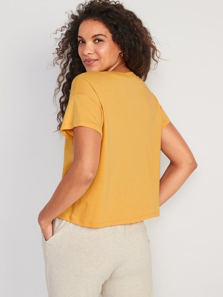 Sunday Sleep Cropped Lounge T-Shirt