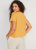 Sunday Sleep Cropped Lounge T-Shirt