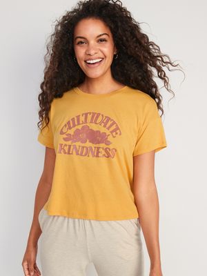 Sunday Sleep Cropped Lounge T-Shirt