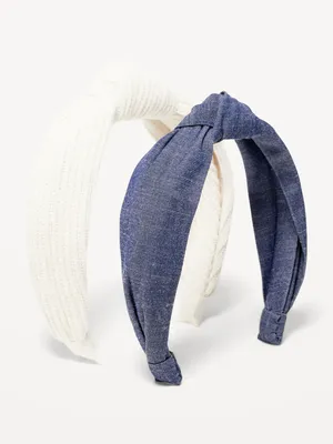 Fabric-Covered Headbands 2-Pack for Girls