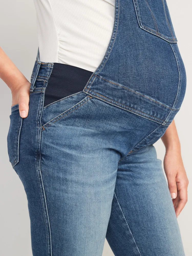 Maternity Side-Panel O.G. Straight Jean Overalls