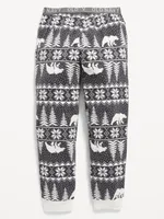 Patterned Microfleece Pajama Jogger Pants for Boys