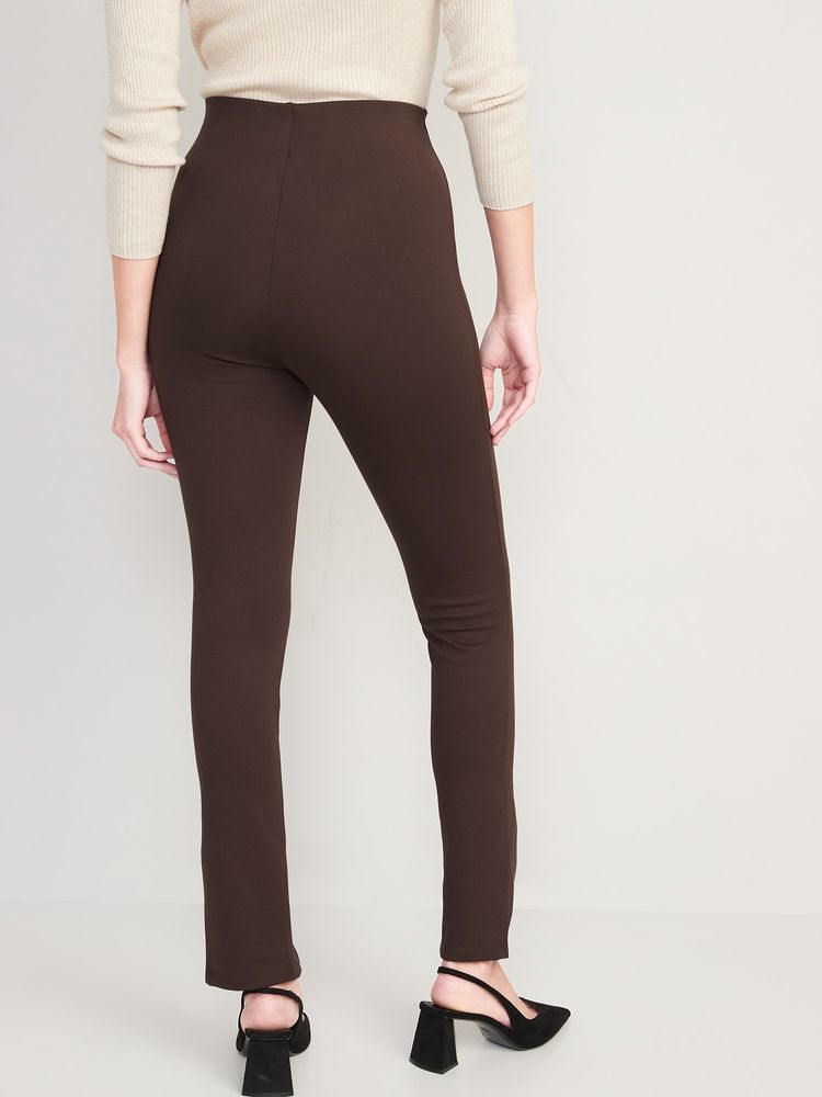 High-Waisted Stevie Ponte-Knit Pants for Women, Old Navy
