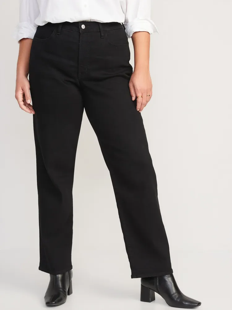 Old Navy High-Waisted Wow Loose Black Jeans for Women