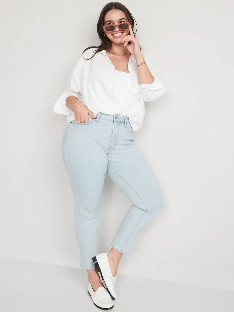 Old Navy Curvy High-Waisted OG Straight Ankle Jeans for Women