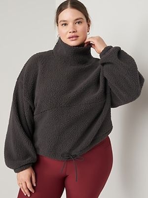 sherpa turtleneck tunic