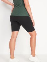 Maternity 2-Pack Rollover-Waist PowerChill 7/8-Length Leggings & Biker Shorts