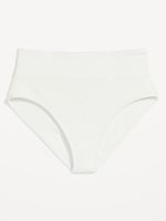 High-Waisted Pucker Classic Bikini Swim Bottoms