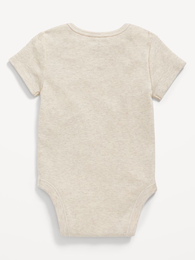 Unisex Short-Sleeve Logo-Graphic Bodysuit for Baby