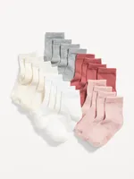 Unisex Crew Socks 10-Pack for Toddler & Baby