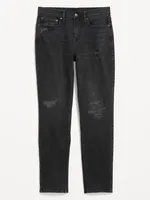 Athletic Taper Built-In Flex Ripped Black Jeans