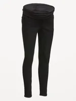 Maternity Rollover-Waist 360° Stretch Super-Skinny Jeans