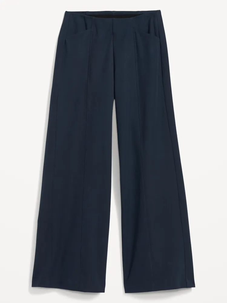 High-Waisted Pull-On Pixie Super Wide-Leg Pants