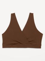 Soutien-gorge seconde peau de maternité en tricot doux à devant croisé pour l'allaitement