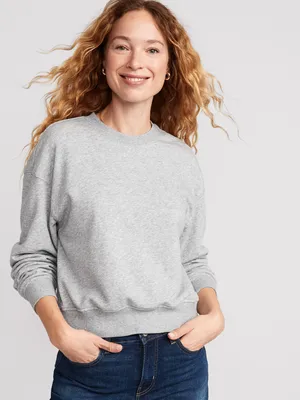 Cropped Vintage French-Terry Sweatshirt