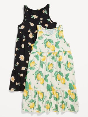 Sleeveless Jersey-Knit Printed Dress 2-Pack for Girls
