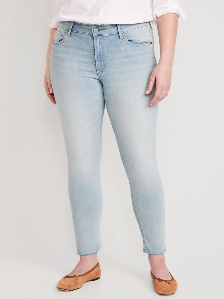 Mid-Rise Rockstar Super-Skinny Cut-Off Ankle Jeans