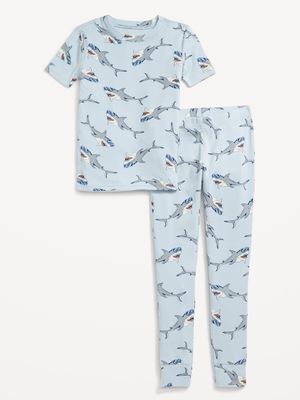 Pyjama ajusté à manches courtes imprimé unisexe pour Enfant