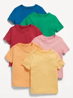 Unisex Short-Sleeve T-Shirt 6-Pack for Toddler