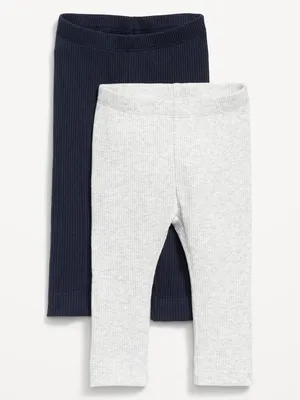 2-Pack Unisex Rib-Knit Leggings for Baby