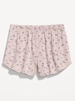 High-Waisted Floral-Print Sunday Sleep Shorts -- 3.5-inch inseam