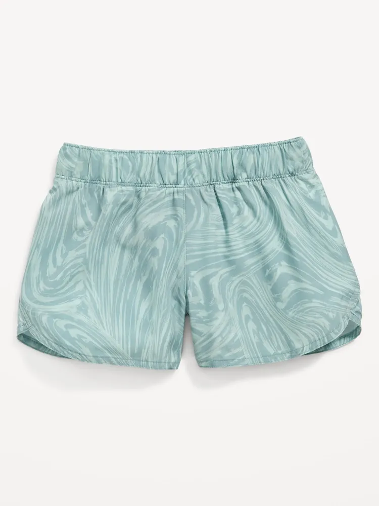 Printed Dolphin-Hem Cheer Shorts for Girls