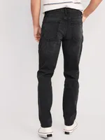 Athletic Taper Built-In Flex Ripped Black Jeans