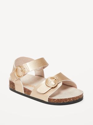 Faux-Leather Double-Buckle Sandals for Baby