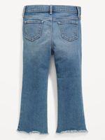 High-Waisted Ripped Frayed-Hem Flare Jeans for Toddler Girls