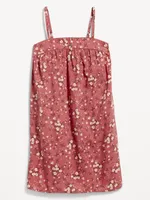 Floral Smocked Mini Cami Swing Nightgown