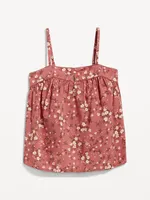 Floral Smocked Pajama Cami Swing Top