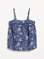 Floral Smocked Pajama Cami Swing Top