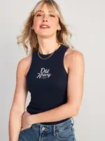 Logo Graphic Crop Tank Top