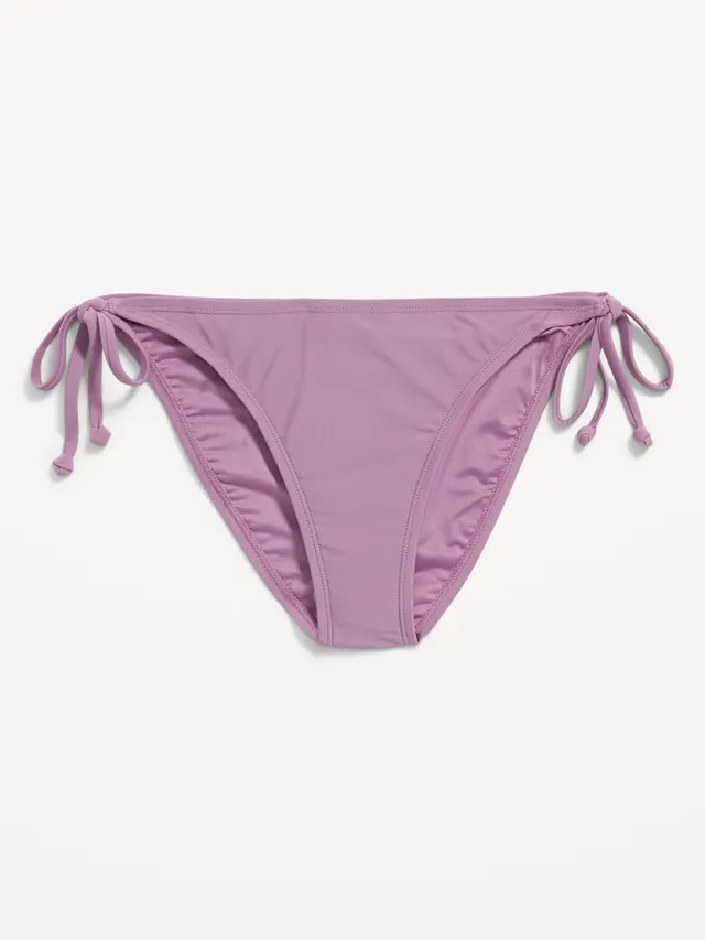 Low-Rise String Bikini Swim Bottoms