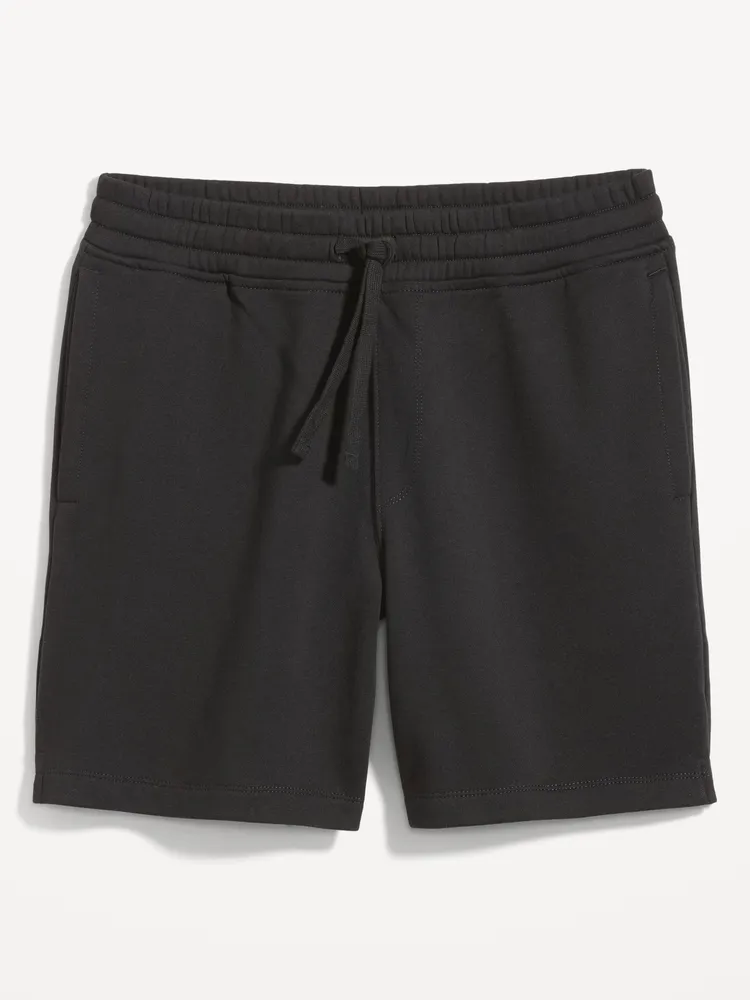 Garment-Washed Fleece Sweat Shorts -- 7-inch inseam